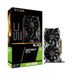 04G-P4-1355-KR | EVGA GeForce GTX 1650 SUPER SC ULTRA BLACK GAMING, 04G-P4-1355-KR, 4GB GDDR6, Dual Fan, Metal Backplate