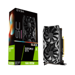 06G-P4-1066-KR | EVGA GeForce GTX 1660 SUPER SC ULTRA BLACK GAMING, 06G-P4-1066-KR, 6GB GDDR6, Dual Fan, Metal Backplate